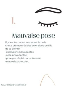 mauvaise pose extension cils